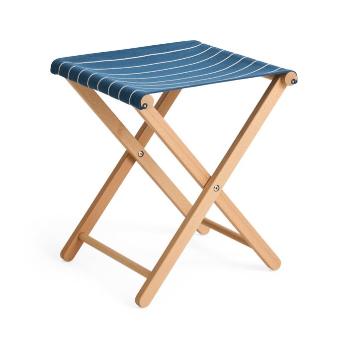 HAY Outdoor Market by Jasper Morrison Shop Folding Stool – Blue/ Beige