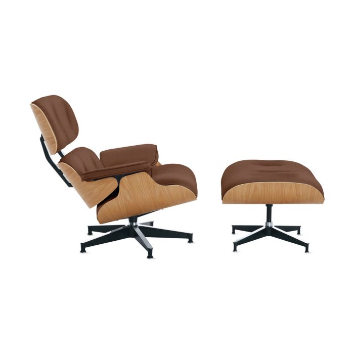 Eames Lounge Chair and Ottoman from Herman Miller – Oak/ Ledge Caramel Leather