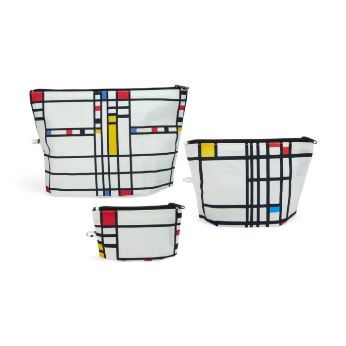 MoMA BAGGU Artist Recycled Nylon Go Pouches – Set of 3 – Piet Mondrian
