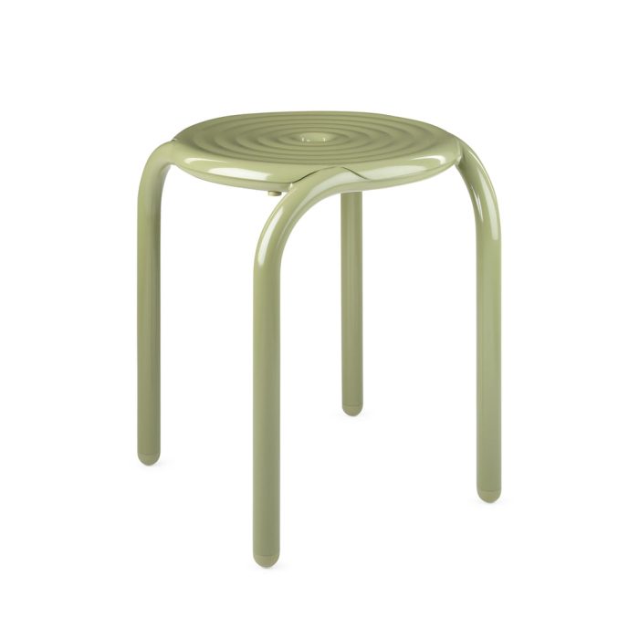 Tom Dixon Groove Stacking Outdoor Stacking Stool – Moss