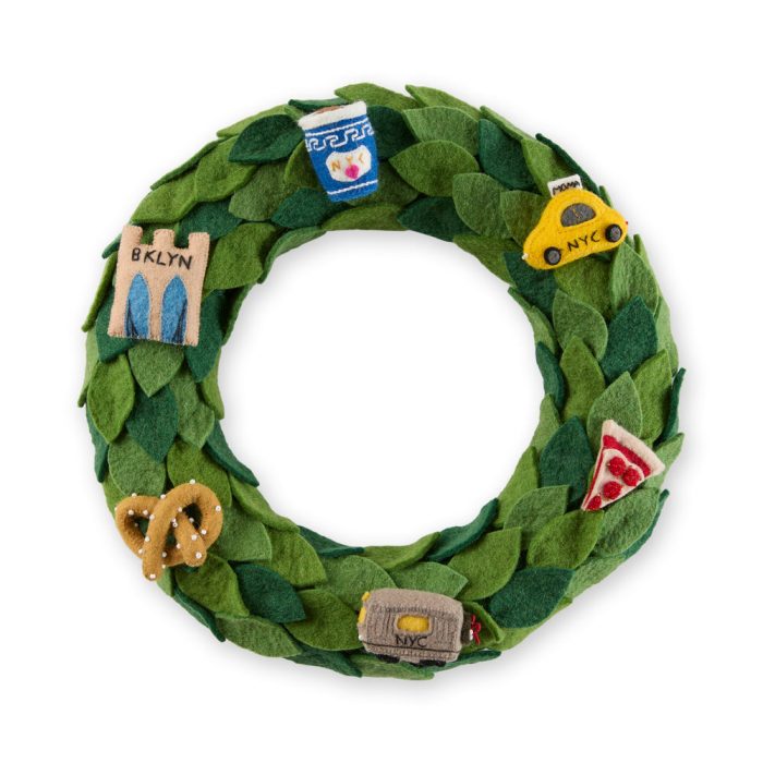 MoMA NYC Felt Holiday Wreath