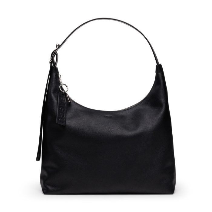 Baggu Recycled Leather Shoulder Bag – Black