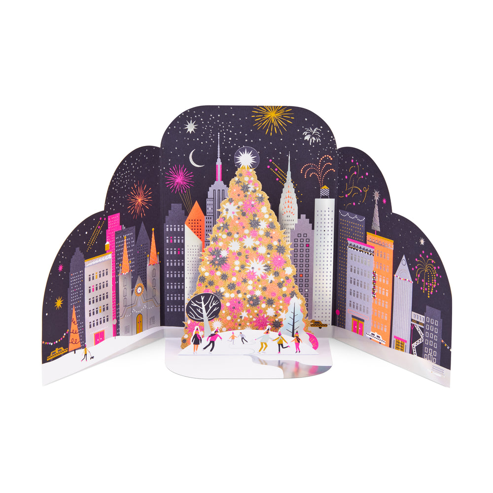 City Skaters Holiday Pop-Up Cards – Set of 8