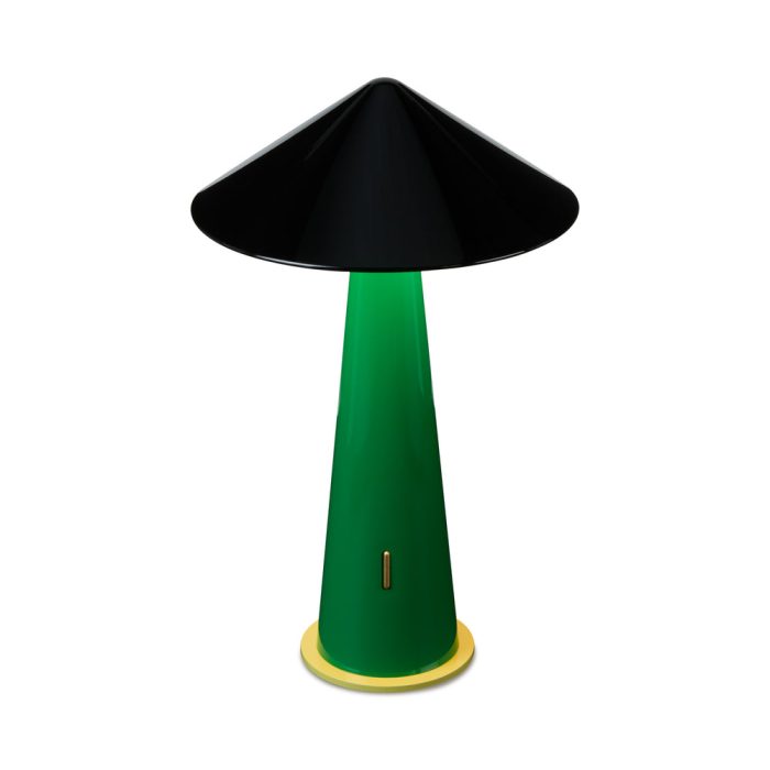 Tipsy Portable Table Lamp – Rich Black/ Emerald Green