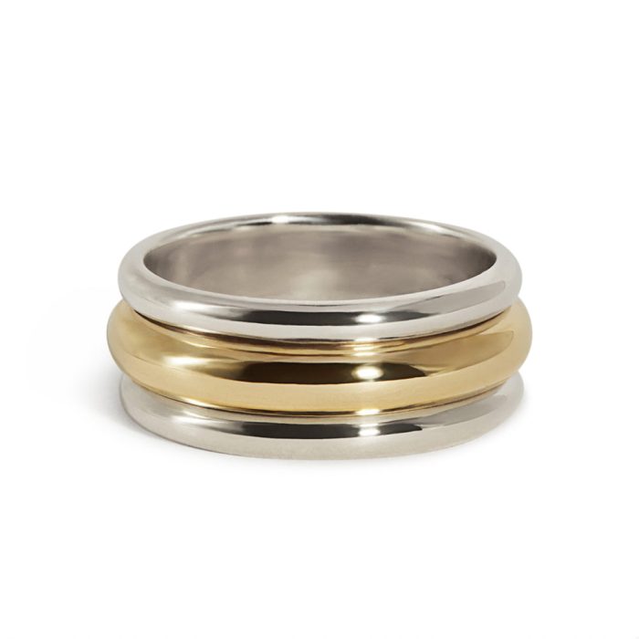 Pivot Ring III – 14k Yellow/ 14k White Gold