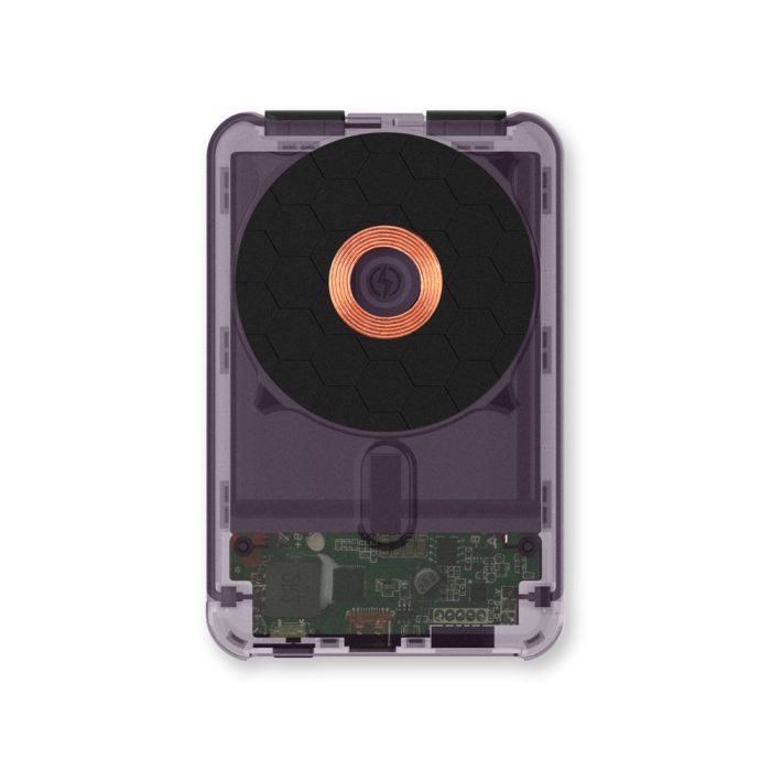 5-in-1 MagSafe Power Bank – Transparent Purple
