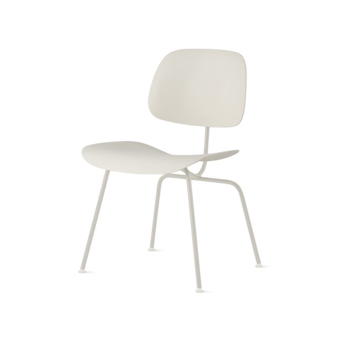 Eames EC-127 Molded Recycled Plastic Dining Chair from Herman Miller – White/ White