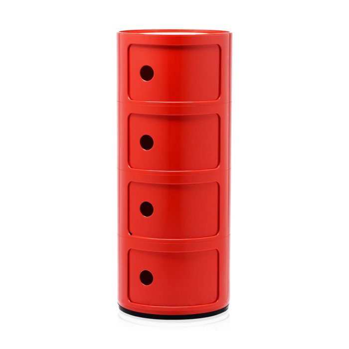 Kartell Componibili 4 Tier Storage – Red