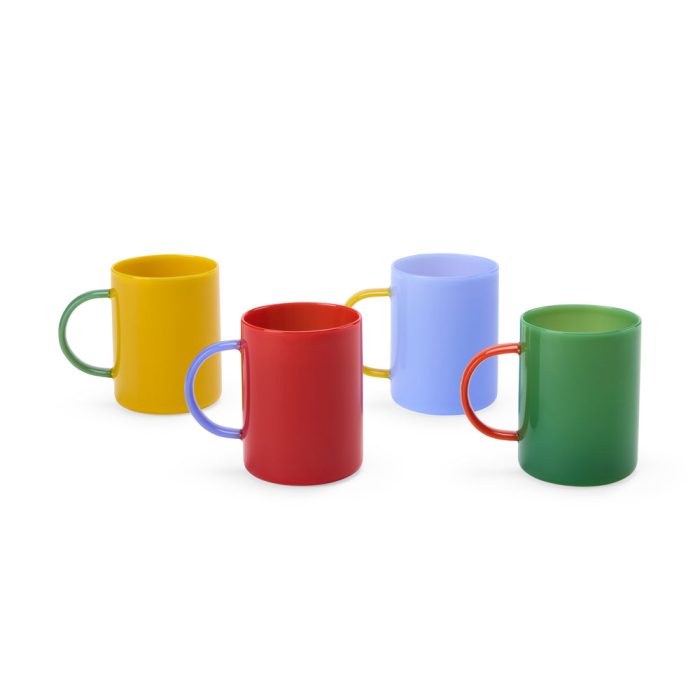 Chroma Glass Mugs – Set of 4