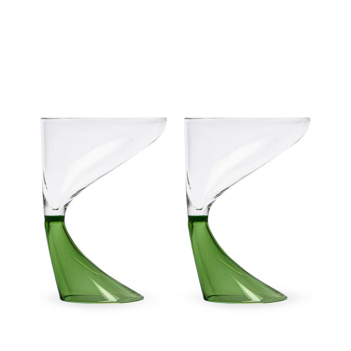 Arch Cocktail Glasses – Set of 2 – Green