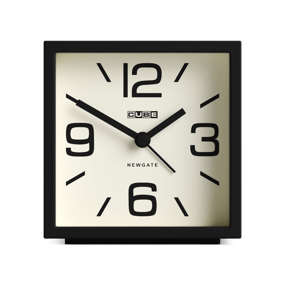 Newgate Cube Alarm Clock – Black