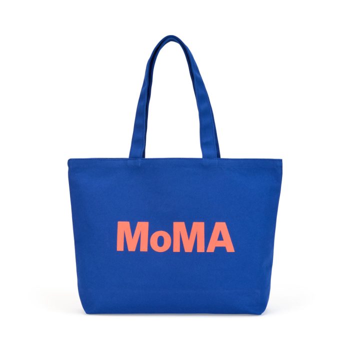 Colorful MoMA Tote Bag – Blue/ Coral