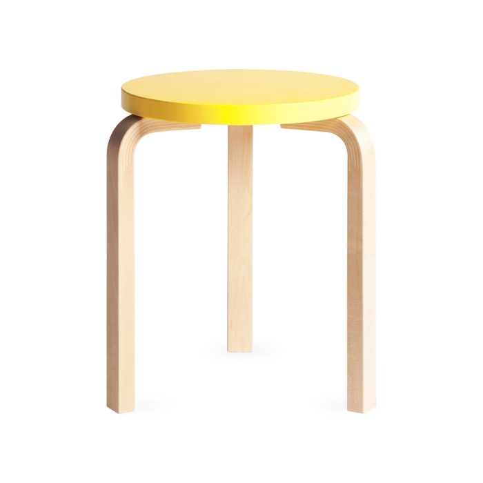 Artek Aalto Stacking Stool 60 – Yellow