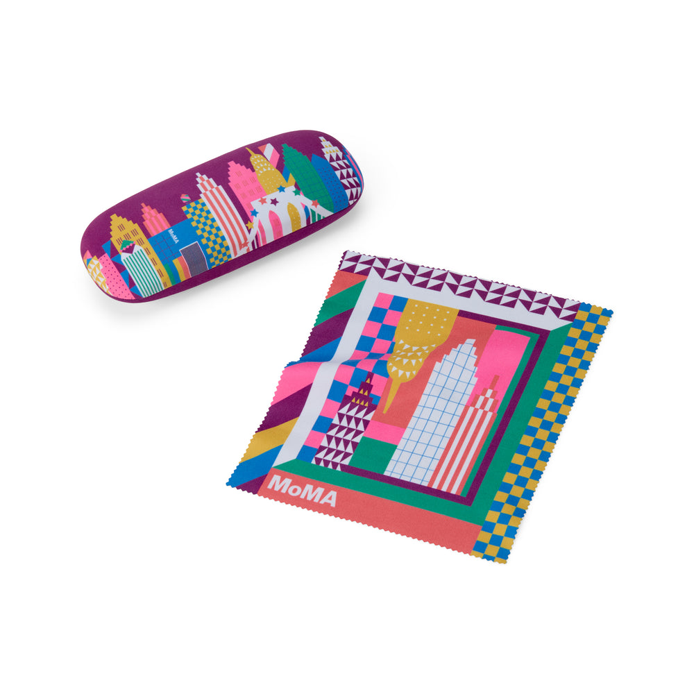 MoMA Pattern Skyline Eyeglasses Case & Lens Cloth