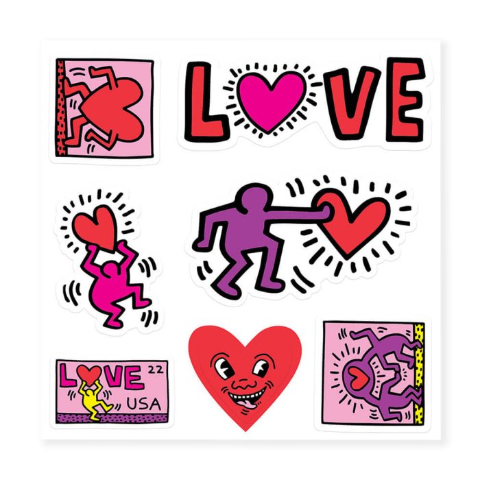 Keith Haring Love Apply Stickers – Set of 7