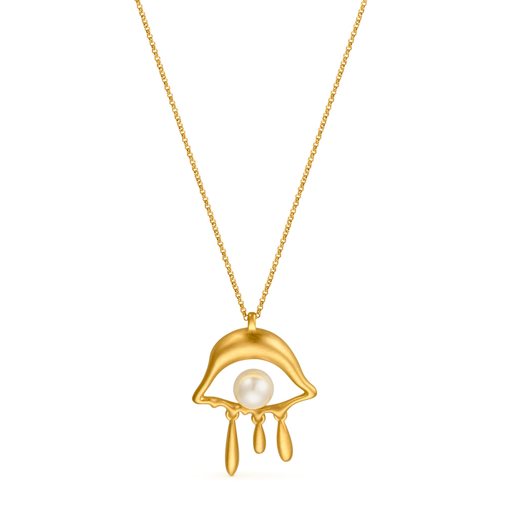 Salvador Dalí Gold-Plated Eye Drop Necklace