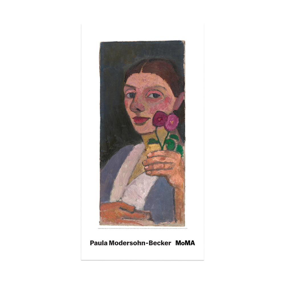 Paula Modersohn-Becker: Self-Portrait with Two Flowers Poster