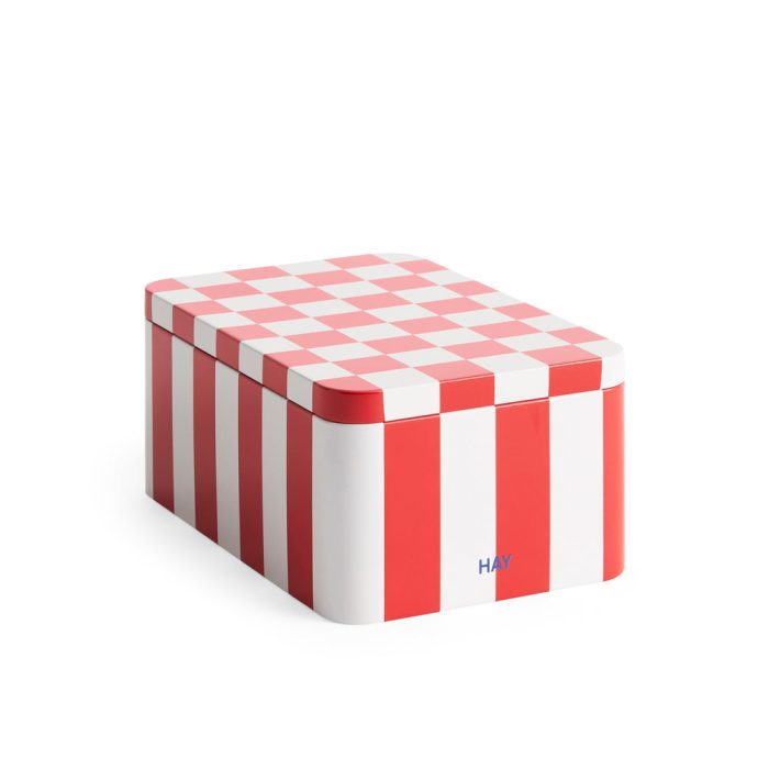 HAY Tin Container – Red/ Off White