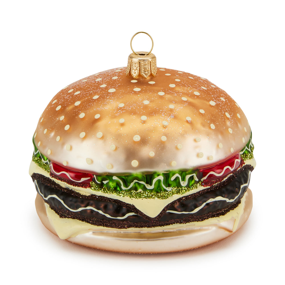NYC Glass Holiday Ornament – Hamburger