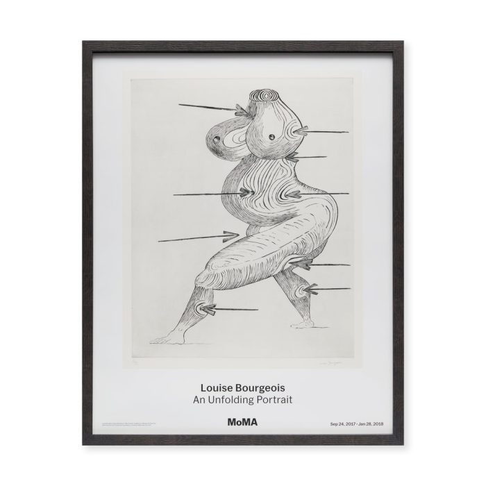 Louise Bougeois An Unfolding Portrait Framed Exhibition Poster