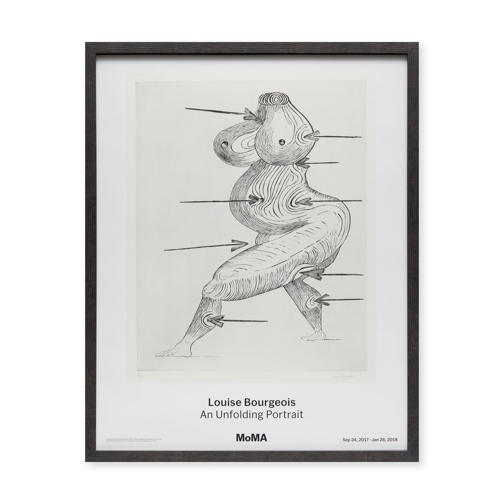 Louise Bougeois An Unfolding Portrait Framed Exhibition Poster