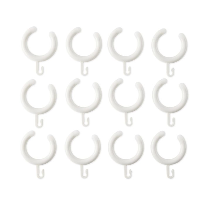 Hewi Shower Curtain Rings – Set of 12 – White
