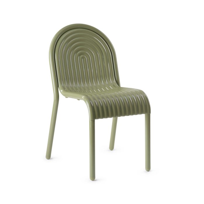 Tom Dixon Groove Outdoor Stacking Side Chair – Moss
