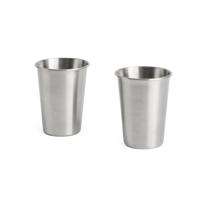 HAY Outdoor Market by Jasper Morrison Shop Steel Cups – Set of 2 – Medium