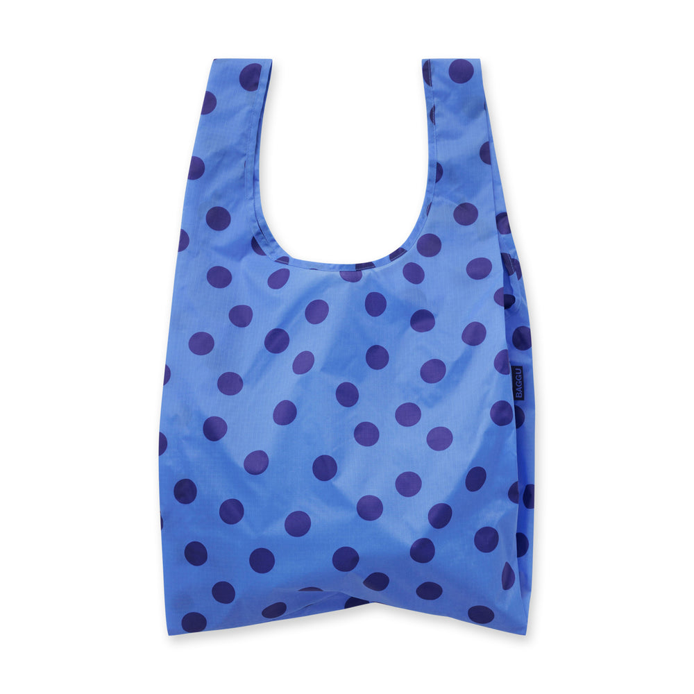 Baggu Recycled Nylon Standard Tote Bag – Blue Polka Dot