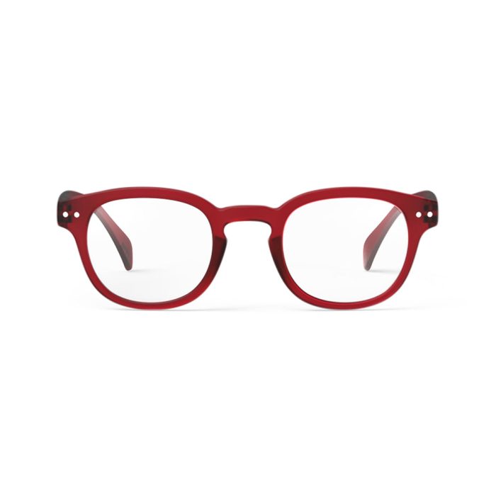 IZIPIZI Rounded-Edge Square Reading Glasses #C – Cherry Red