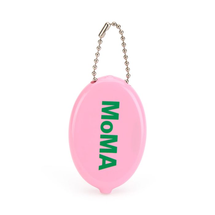 Colorful MoMA Vinyl Coin Pouch – Pink/ Green