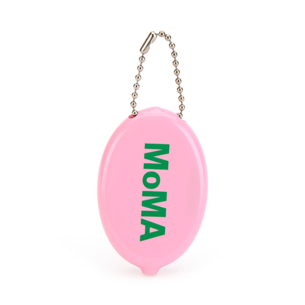 Colorful MoMA Vinyl Coin Pouch – Pink/ Green