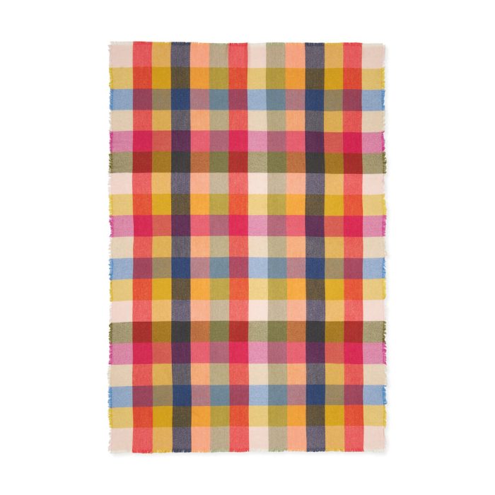 Bold Plaid Oversized Merino & Cashmere Throw