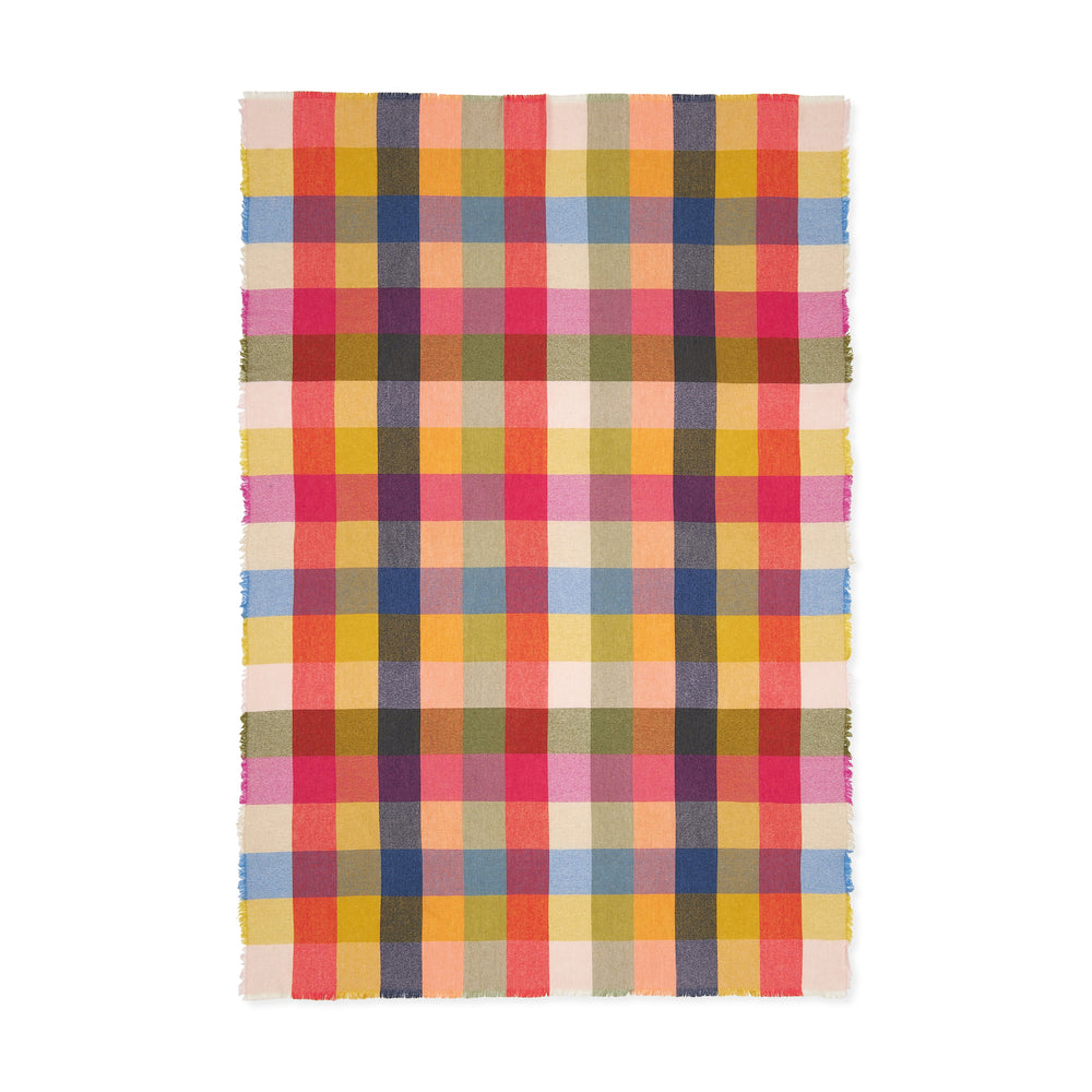 Bold Plaid Oversized Merino & Cashmere Throw