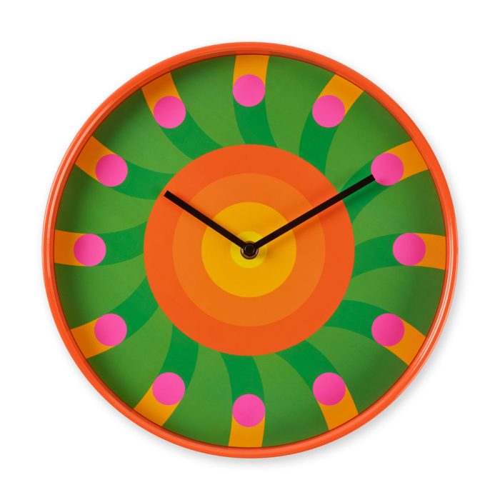Yinka Ilori Sun Rays Wall Clock – Orange