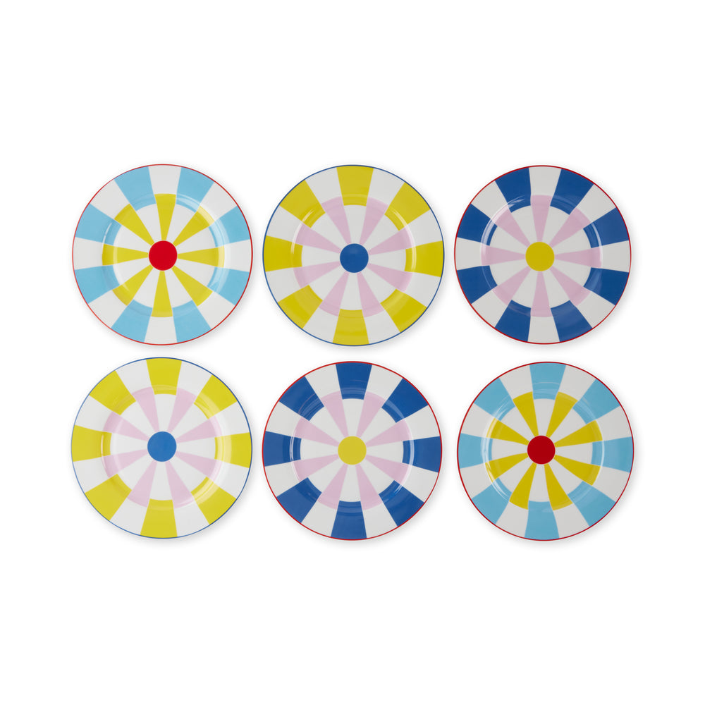 Geocromia Porcelain Dinnerware – Dinner Plate Set of 6