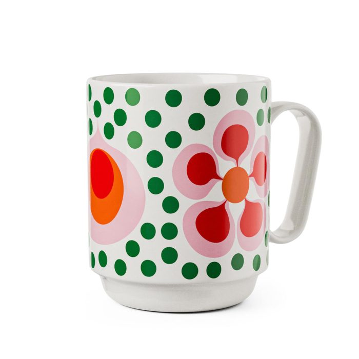 Lisa Larson Bone China Bird Mug – Red