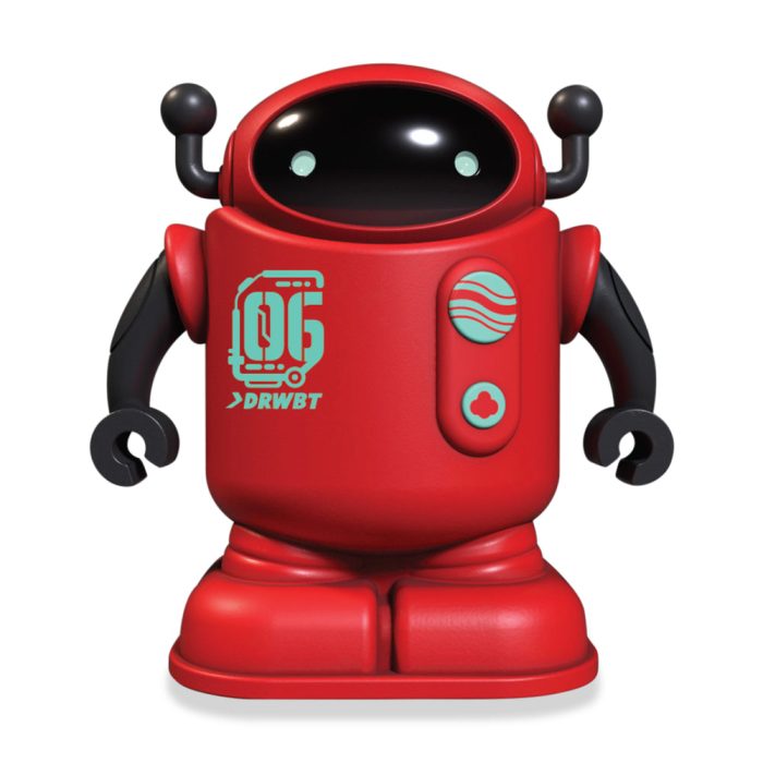 Tiny Tracerbot Toy – Red