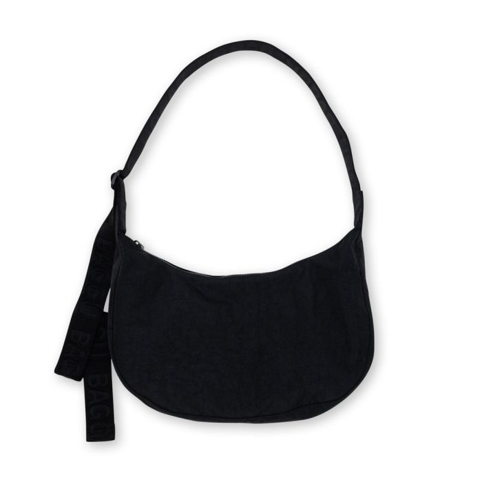 Baggu Medium Recycled Nylon Crescent Bag – Black