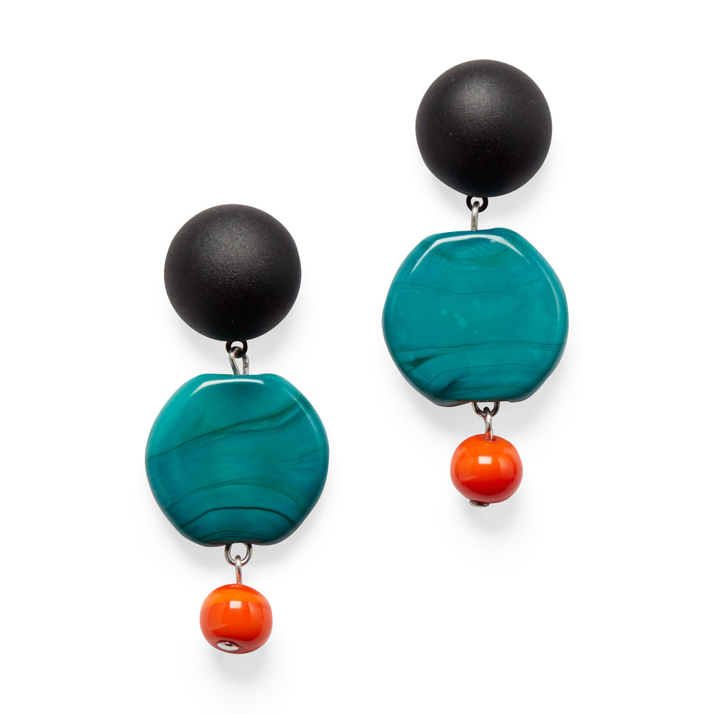 Murano Drop Earrings – Turquoise
