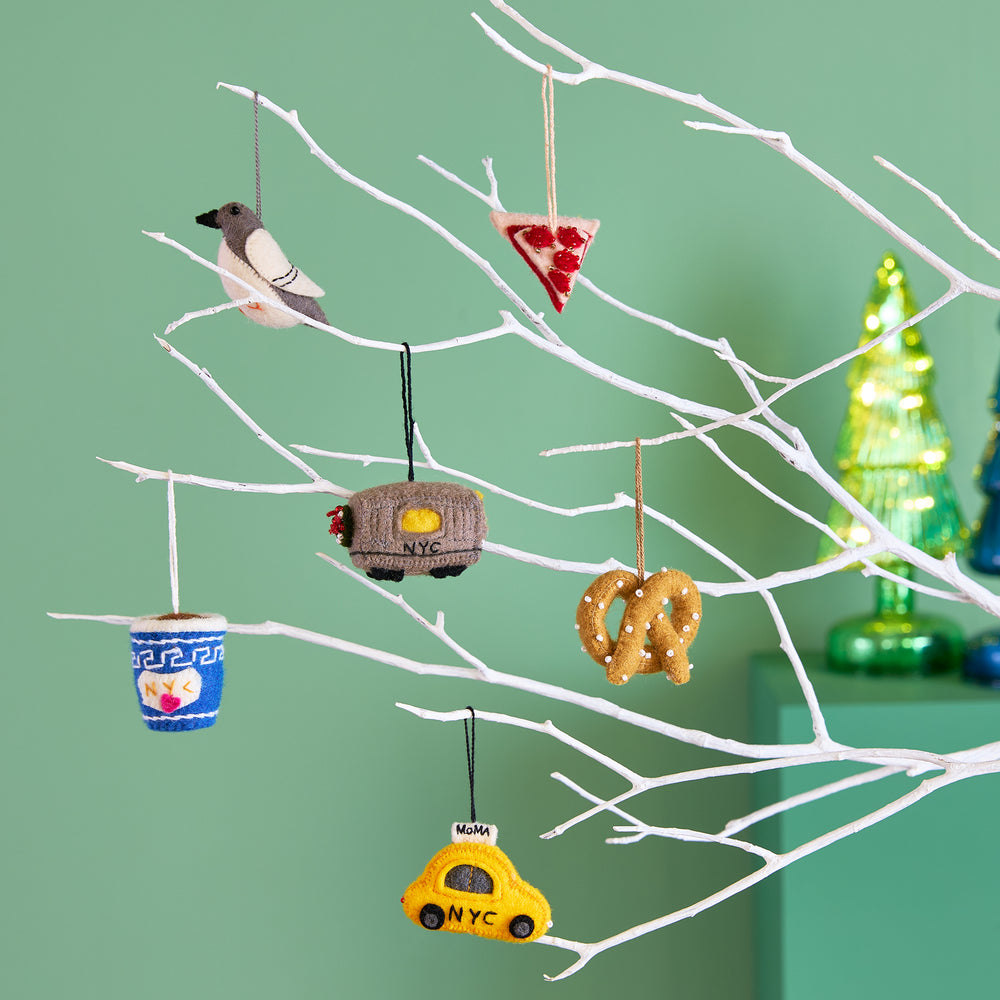 MoMA NYC Mini Felt Holiday Ornaments – Set of 24