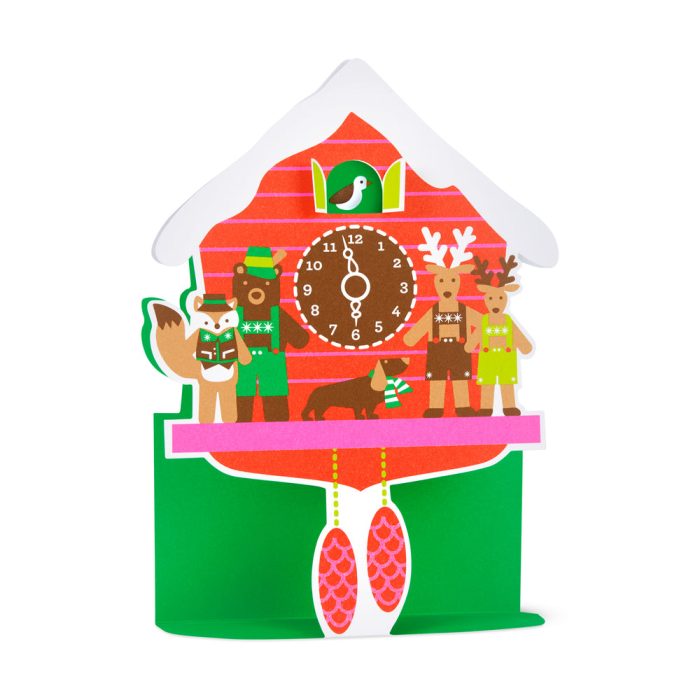 Holiday Cuckoo Clock Pop-Up Cards – Set of 8
