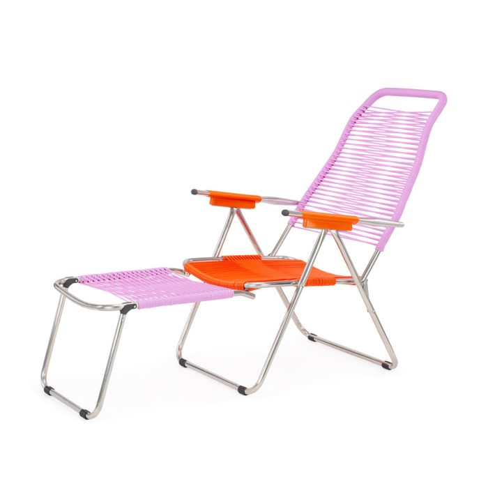 Spaghetti Outdoor Lounge Chair – Pink/ Orange