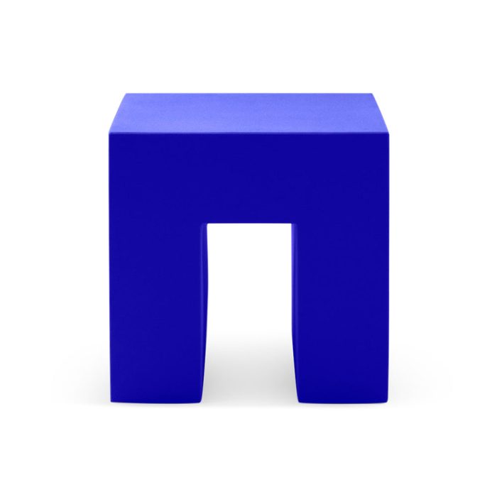 Vignelli Cube Stool from Heller – Blue