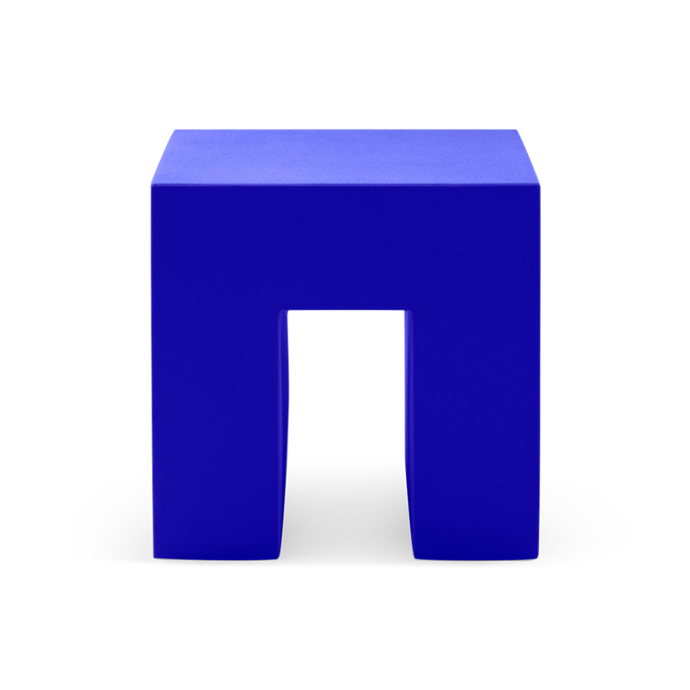 Vignelli Cube Stool from Heller – Blue