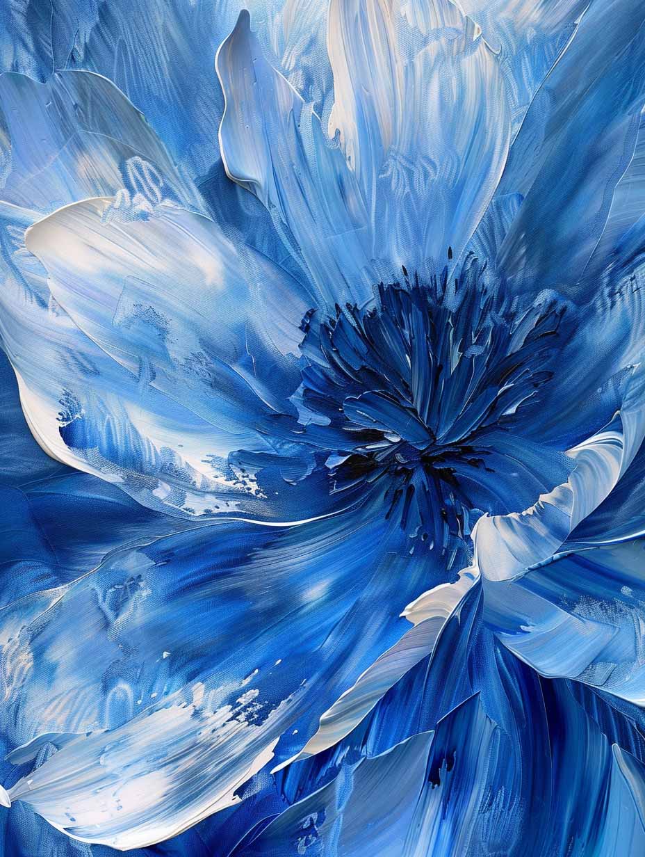 Ice blue frost flowers