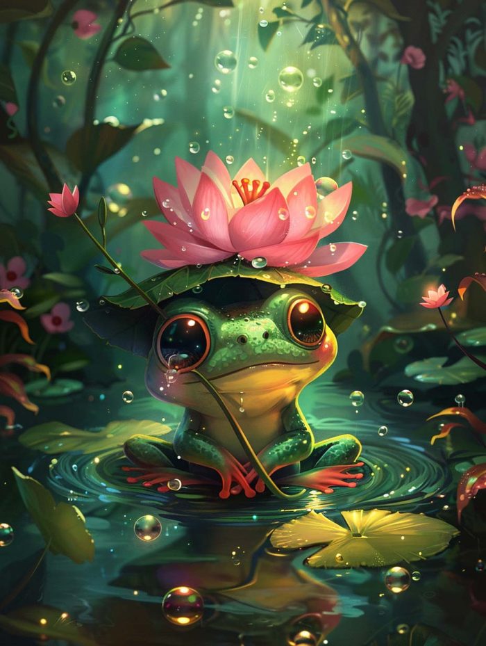 Lotus Crown in the Rain