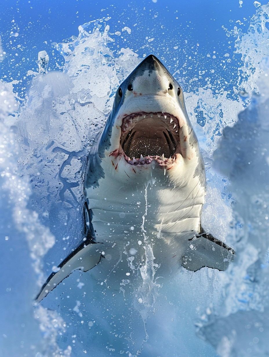 Thrilling Breach Great White Shark