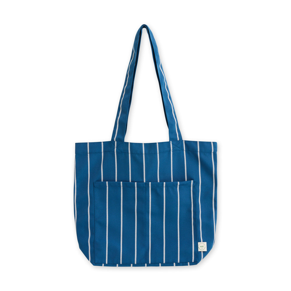 HAY Outdoor Market by Jasper Morrison Shop Market Tote Bag – Blue/ Beige