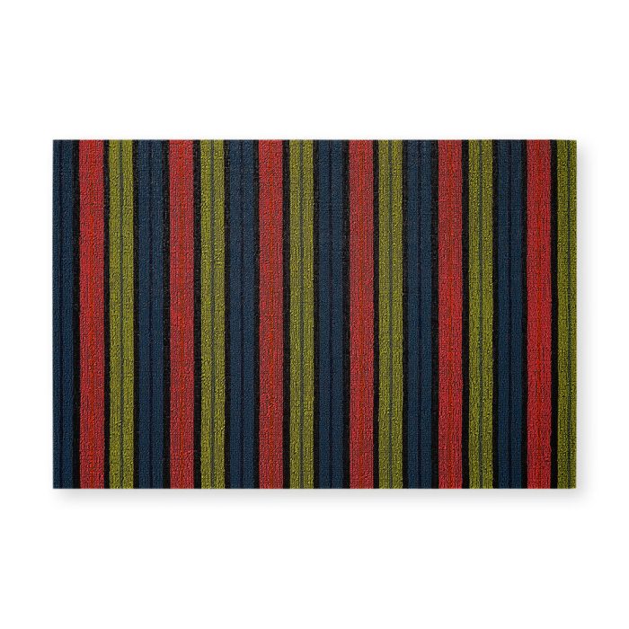 Chilewich Ribbon Stripe Shag Floor Mat – Limelight